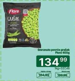 Smrznuto povrće grašak Flora 400g