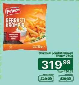 Smrznuti pomfrit rebrasti Frikom 750g