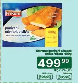 Smrznuti panirani odrezak oslića Frikom 400g