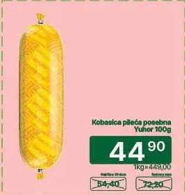 Kobasica pileća posebna Yuhor 100g