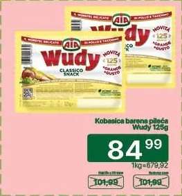 Kobasica barena pileća Wudy 125g
