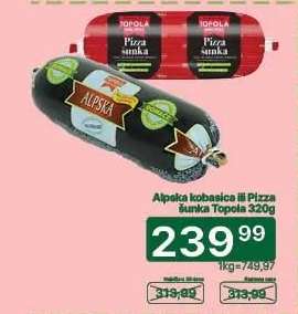 Alpska kobasica ili Pizza šunka Topola 320g