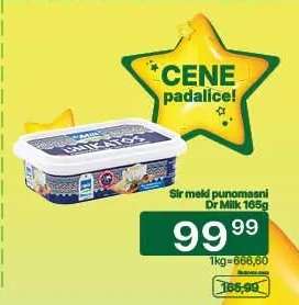 Sir meki punomasni Dr Milk 165g