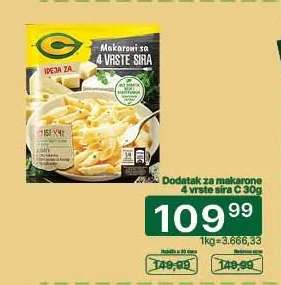 Dodatak za makarone 4 vrste sira C 30g