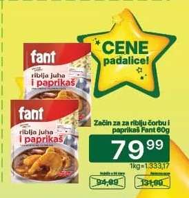 Začin za za riblju čorbu i paprikaš Fant 60g