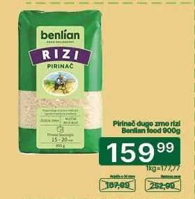 Pirinac dugo zrno Rizi Benlian food 900g