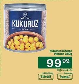 Kukuruz šećerac VitaCon 340g