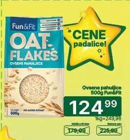 Ovsene pahuljice 500g Fun&Fit