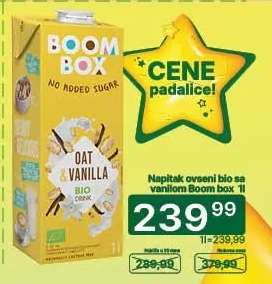 Napitak ovseni bio sa vanilom Boom box 1l