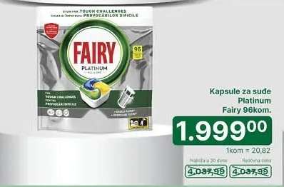 Kapsule za sude platinum Fairy 96kom.