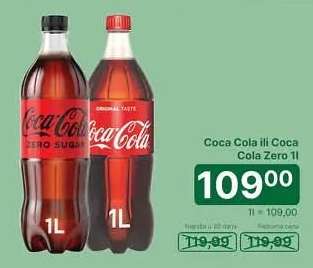 Coca-Cola ili Coca-Cola Zero 1l