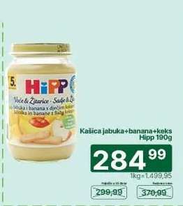 Kašica jabuka, banana, keks Hipp, 190g