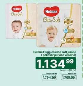 Pelene Huggies elite soft jumbo