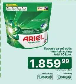 Kapsule za veš pods mountain spring Ariel 60 kom.