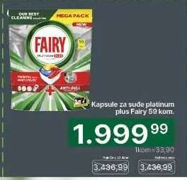Kapsule za sude platinum plus Fairy 59 kom.