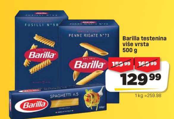 Barilla testenina vise vrsta
