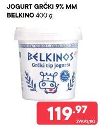 Jogurt grčki 9% mm Belkino