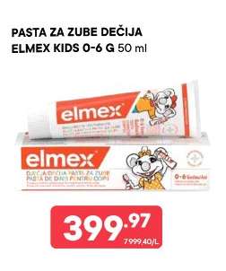 PASTA ZA ZUBE DEČIJA ELMEX KIDS 0-6 G