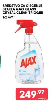 SREDSTVO ZA ČIŠĆENJE STAKLA AJAX GLASS CRYSAL CLEAN TRIGGER