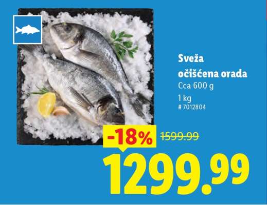 Sveža očišćena orada