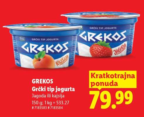 GREKOS GRČKI TIP JOGURTA