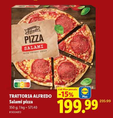 Trattoria Alfredo Salami pizza