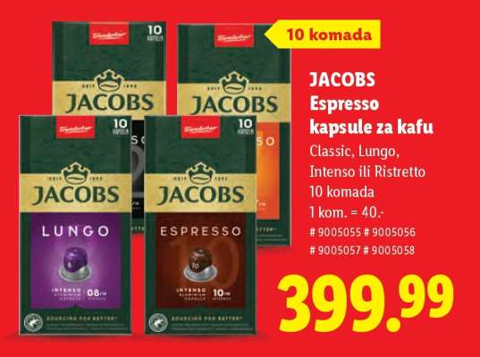 JACOBS Espresso kapsule za kafu