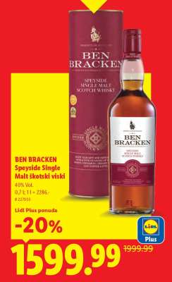 BEN BRACKEN Speyside Single Malt skotská viski