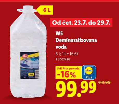 W5 Demineralizovana voda