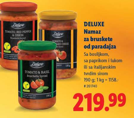 Deluxe Namaz za bruskete od paradajza