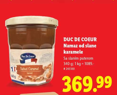Duc de Coeur Namaz od slane karamele