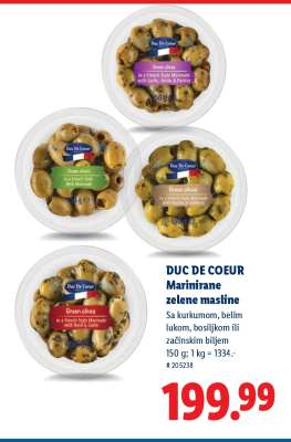 Duc de Coeur Marinirane zelene masline