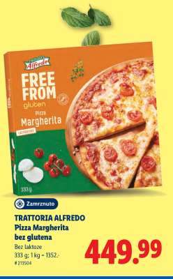 TRATTORIA ALFREDO Pizza Margherita bez glutena