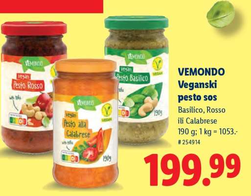 Vemondo Veganski pesto sos