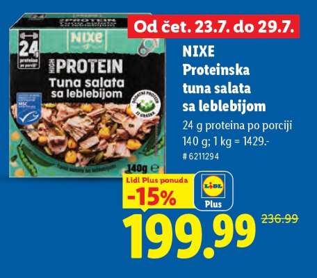 Nixe Proteinska tuna salata sa leblebijom