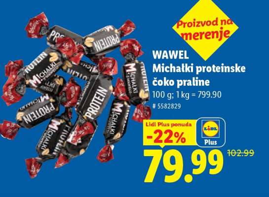WAWEL Michalki proteinske čoko praline