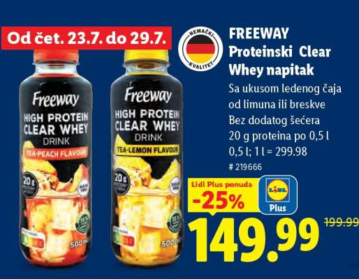FREEWAY Proteinski Clear Whey napitak