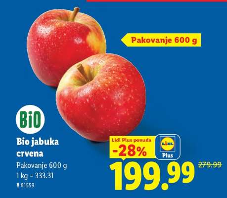 Bio jabuka crvena