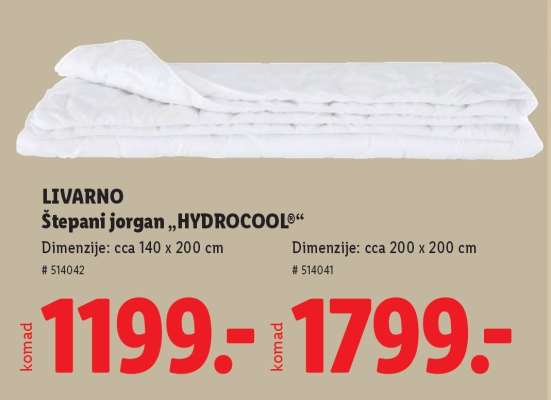 LIVARNO Štepani jorgan „HYDROCOOL“