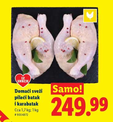 Domácí sveži pileći batak i karabatak