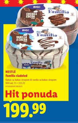 Nestlé Familia sladoled