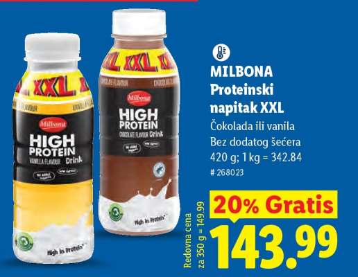 Milbona Proteinski napitak XXL