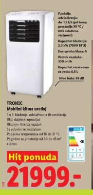 TRONIC Mobilni klima uređaj