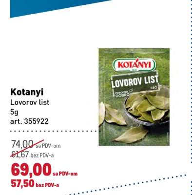 Kotanyi Lovorov list