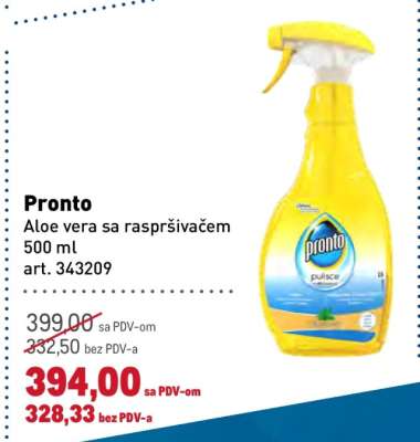 Pronto Aloe vera sa raspršivačem 500 ml