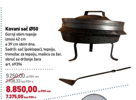 Kovani sač Ø50