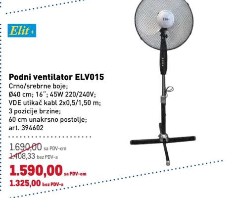 Podni ventilator ELV015
