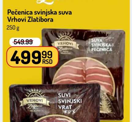 Pečenica svinjska suva Vrhovi Zlatibora