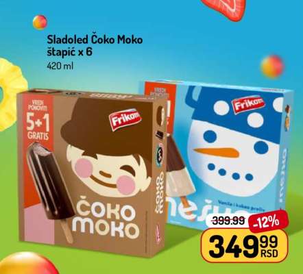 Sladoled Čoko Moko štapić x 6