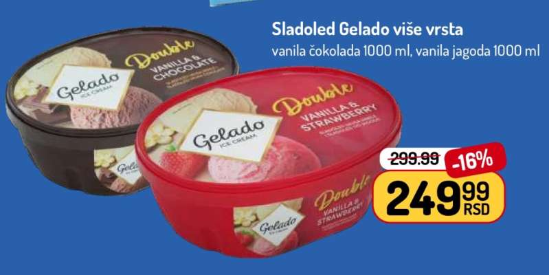 Sladoled Gelado više vrsta